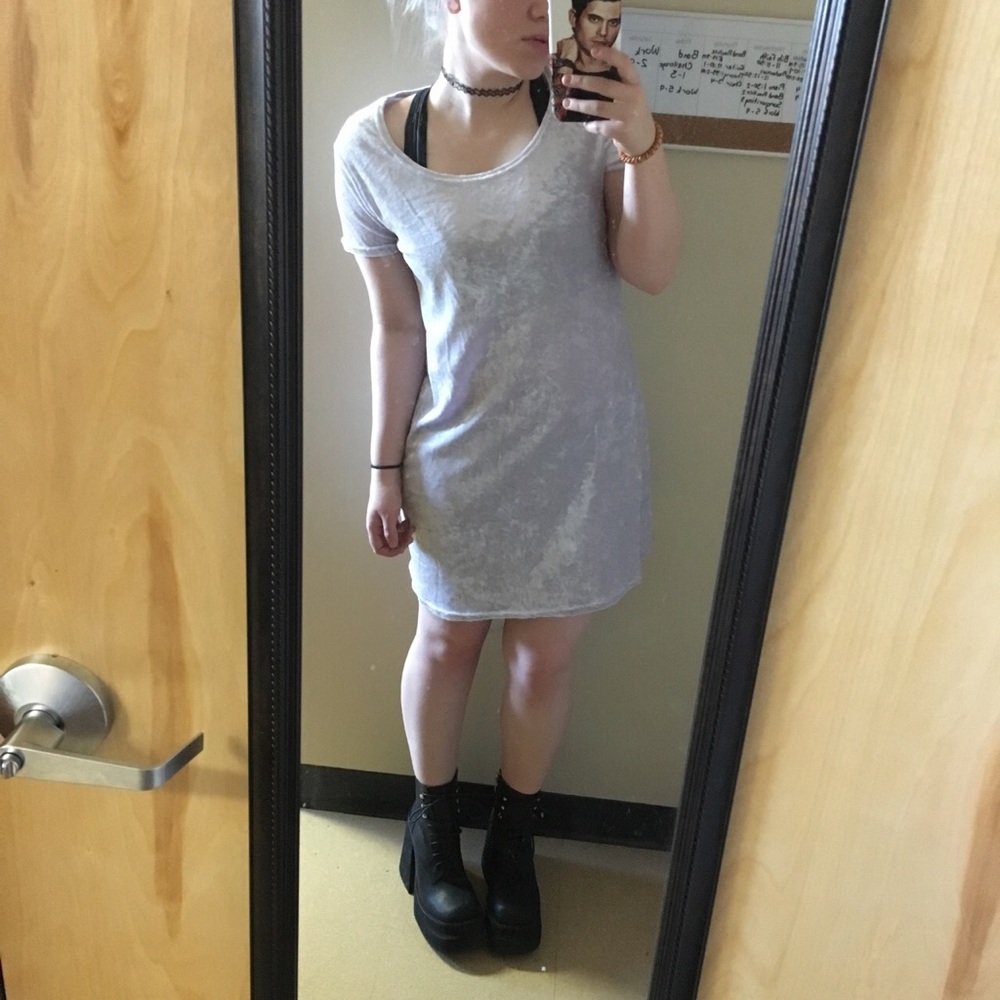 90s lavender crushed velvet skater dtess
